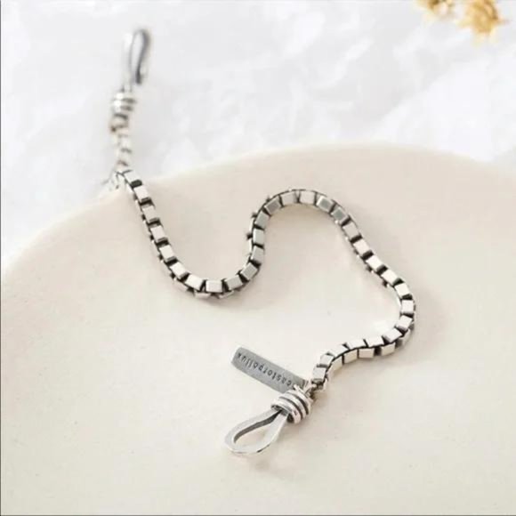CHAIN 925 STERLING SILVER BRACELET - Picture 4 of 8